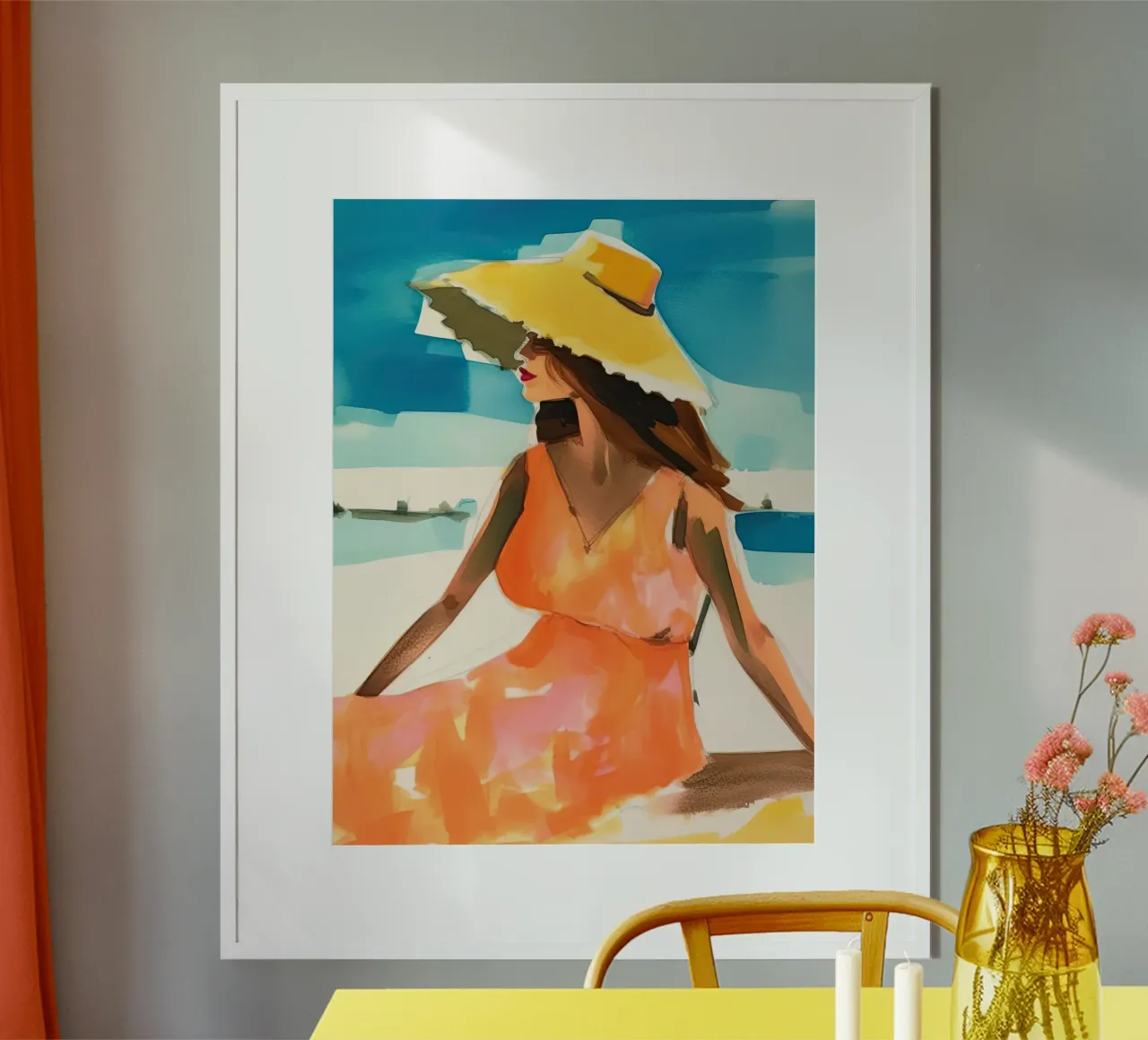 Signora della Costa poster con telaio in plastica da DaarbyN