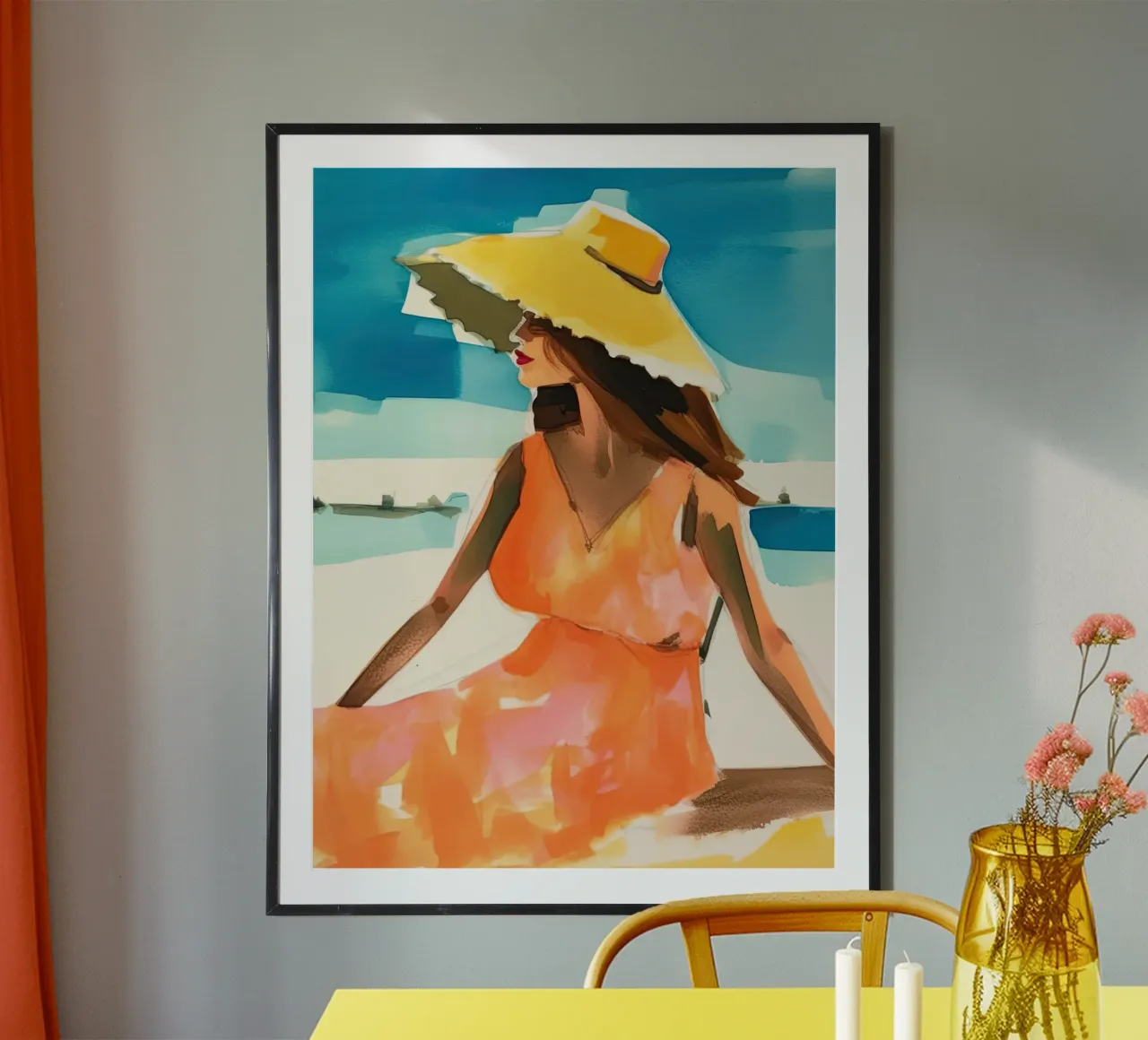 Signora della Costa poster con telaio in plastica da DaarbyN