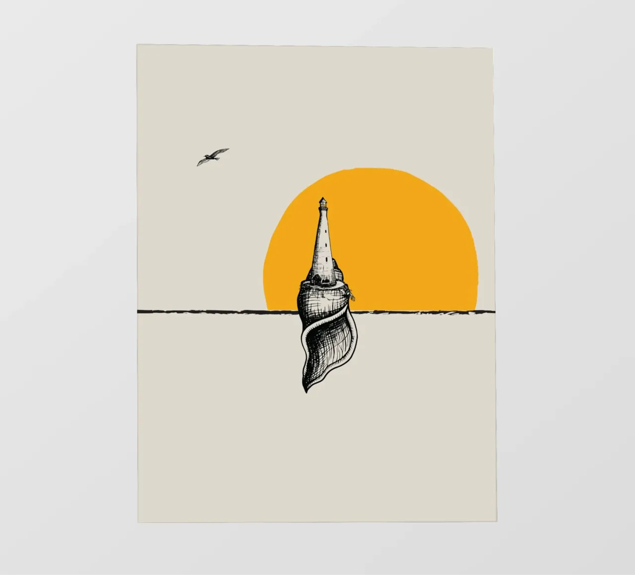 Vuurtoren fotobehang van Urban Art Draw