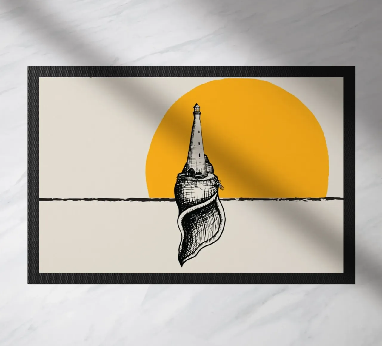 Lighthouse doormat by Urban Art Draw