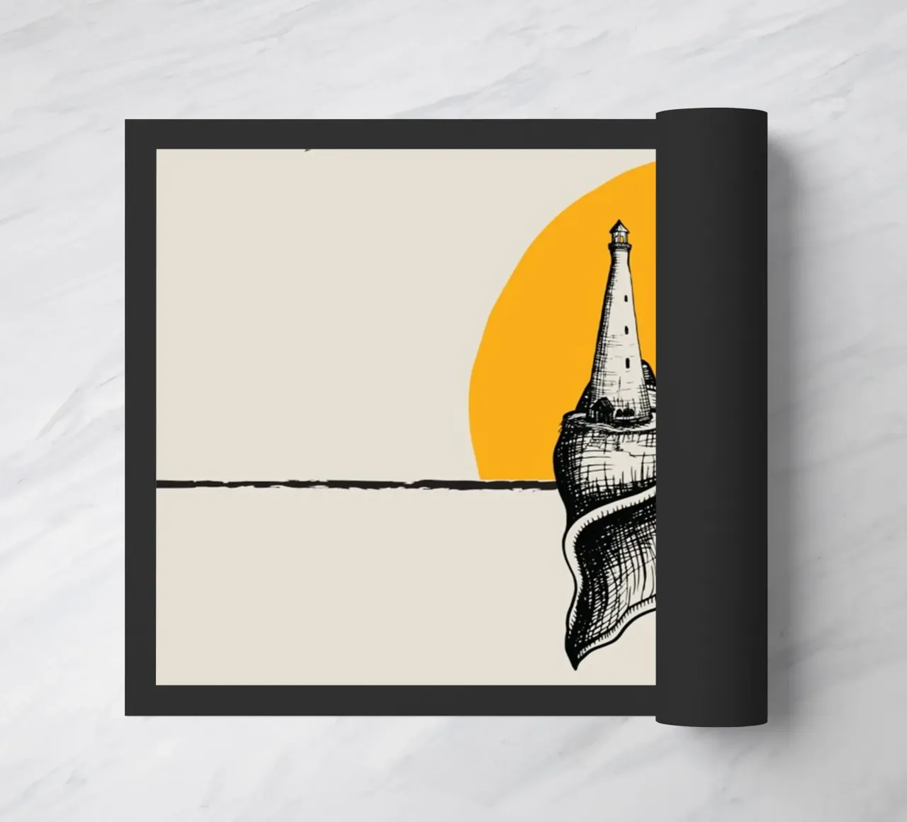 Lighthouse doormat by Urban Art Draw