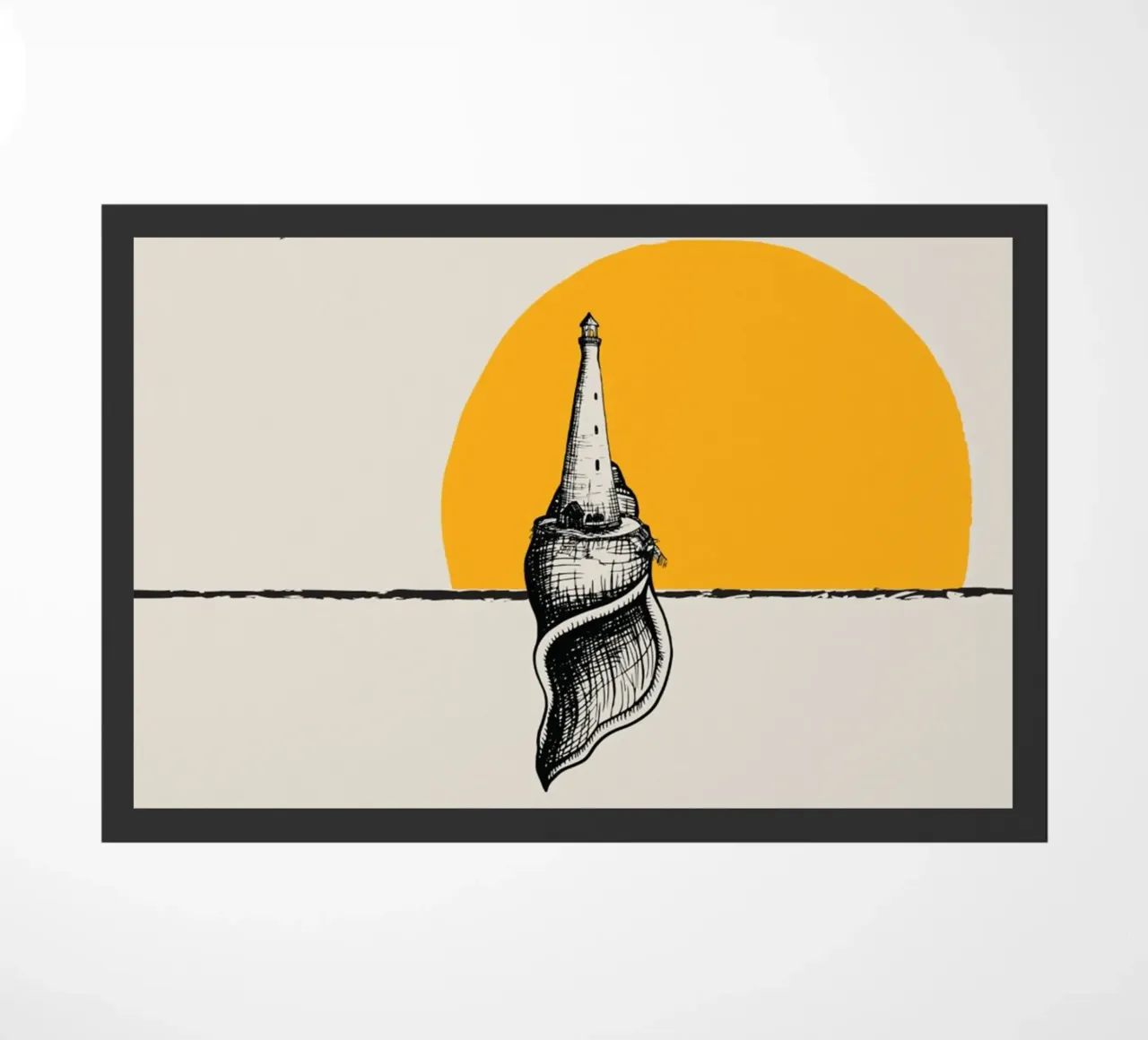 Lighthouse doormat by Urban Art Draw