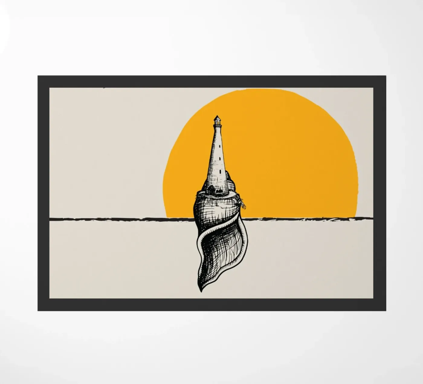 Leuchtturm Fußmatte von Urban Art Draw