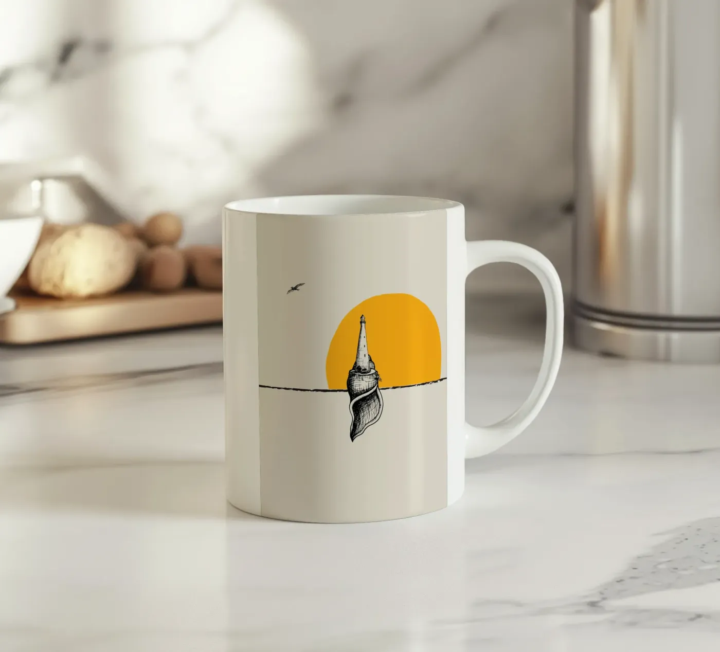 Lighthouse ceramic mug by Urban Art Draw
