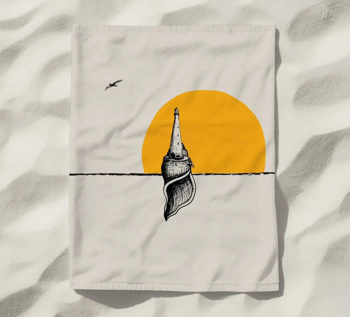 Lighthouse Strandtuch von Urban Art Draw
