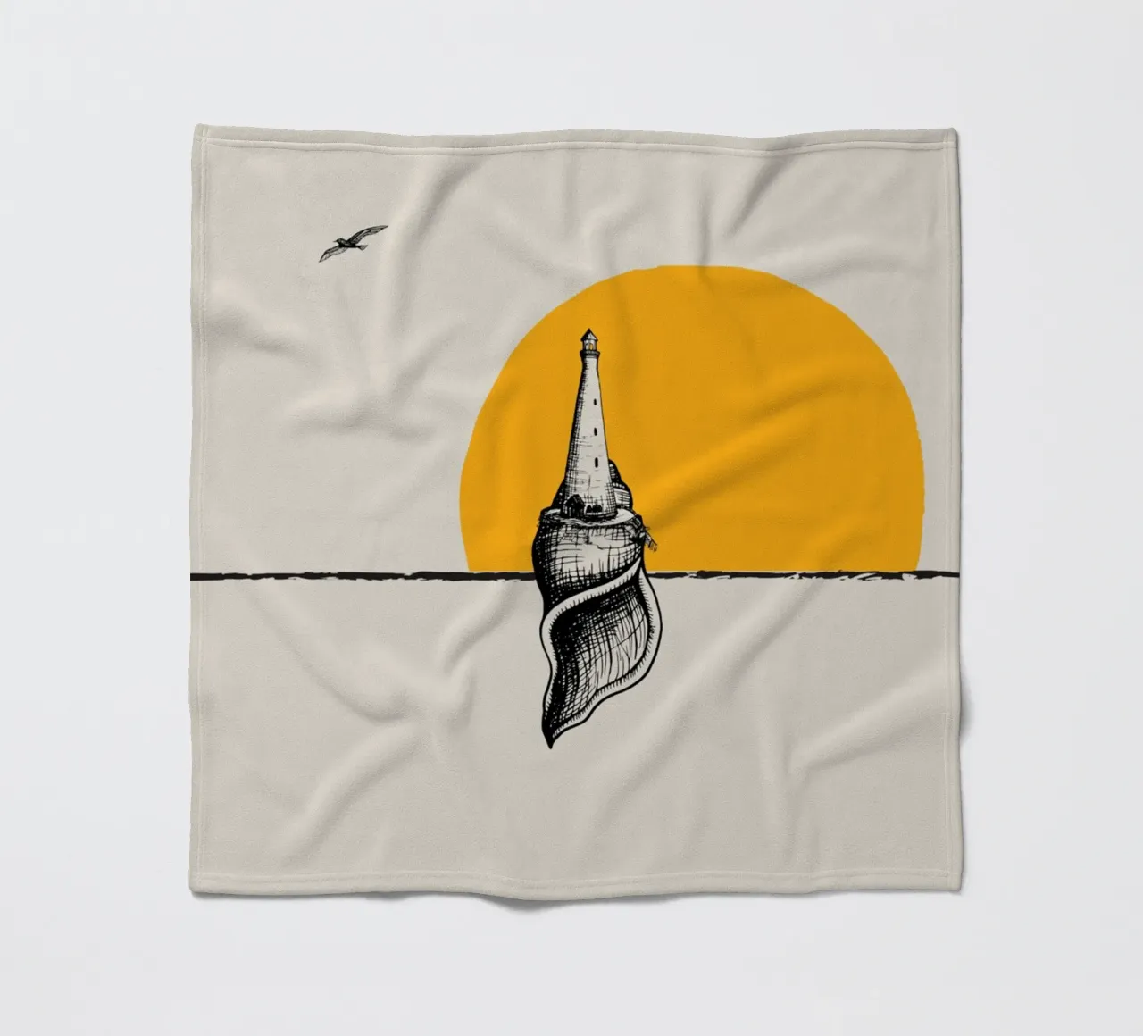 Vuurtoren fleecedeken van Urban Art Draw