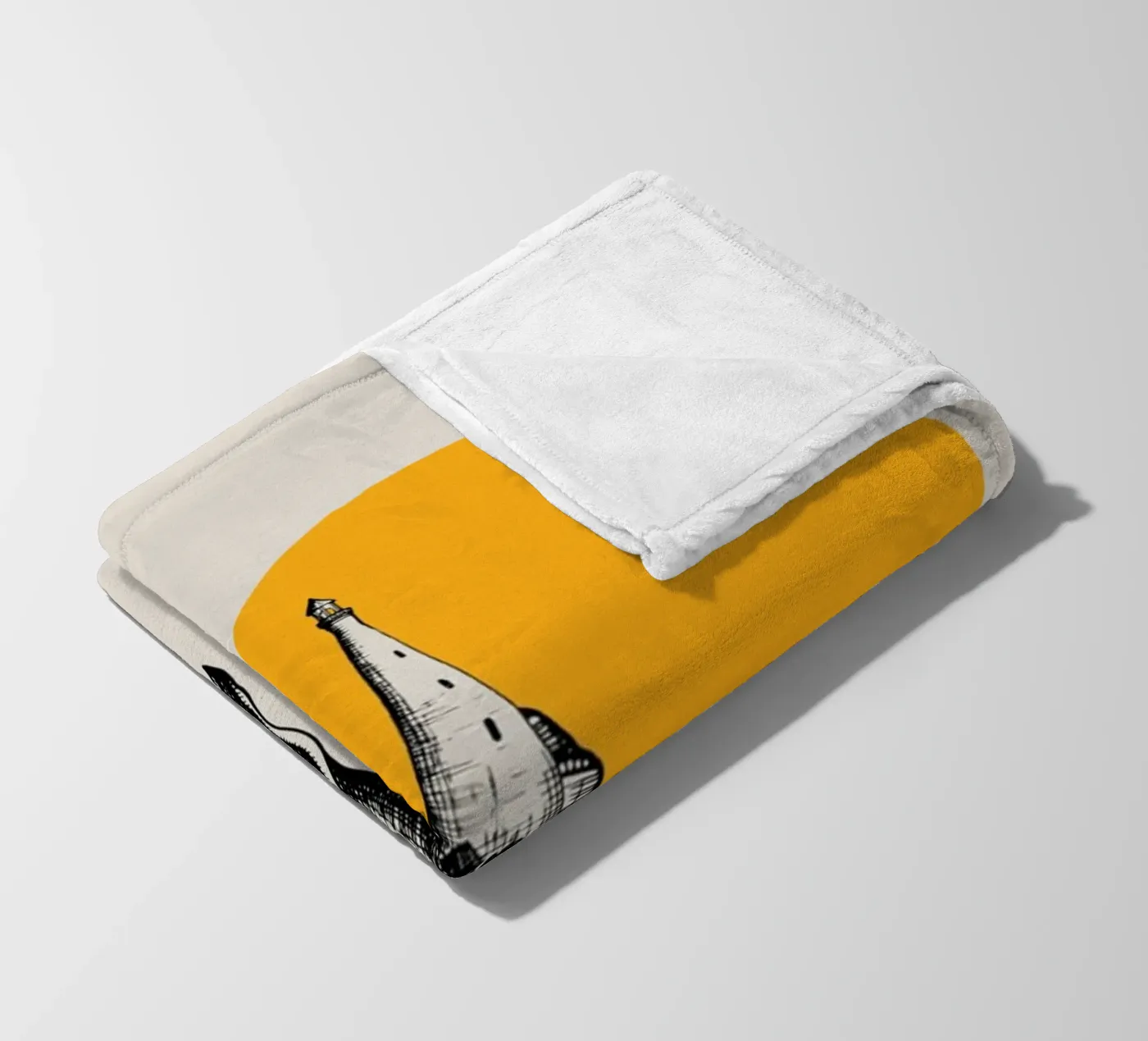 Vuurtoren fleecedeken van Urban Art Draw