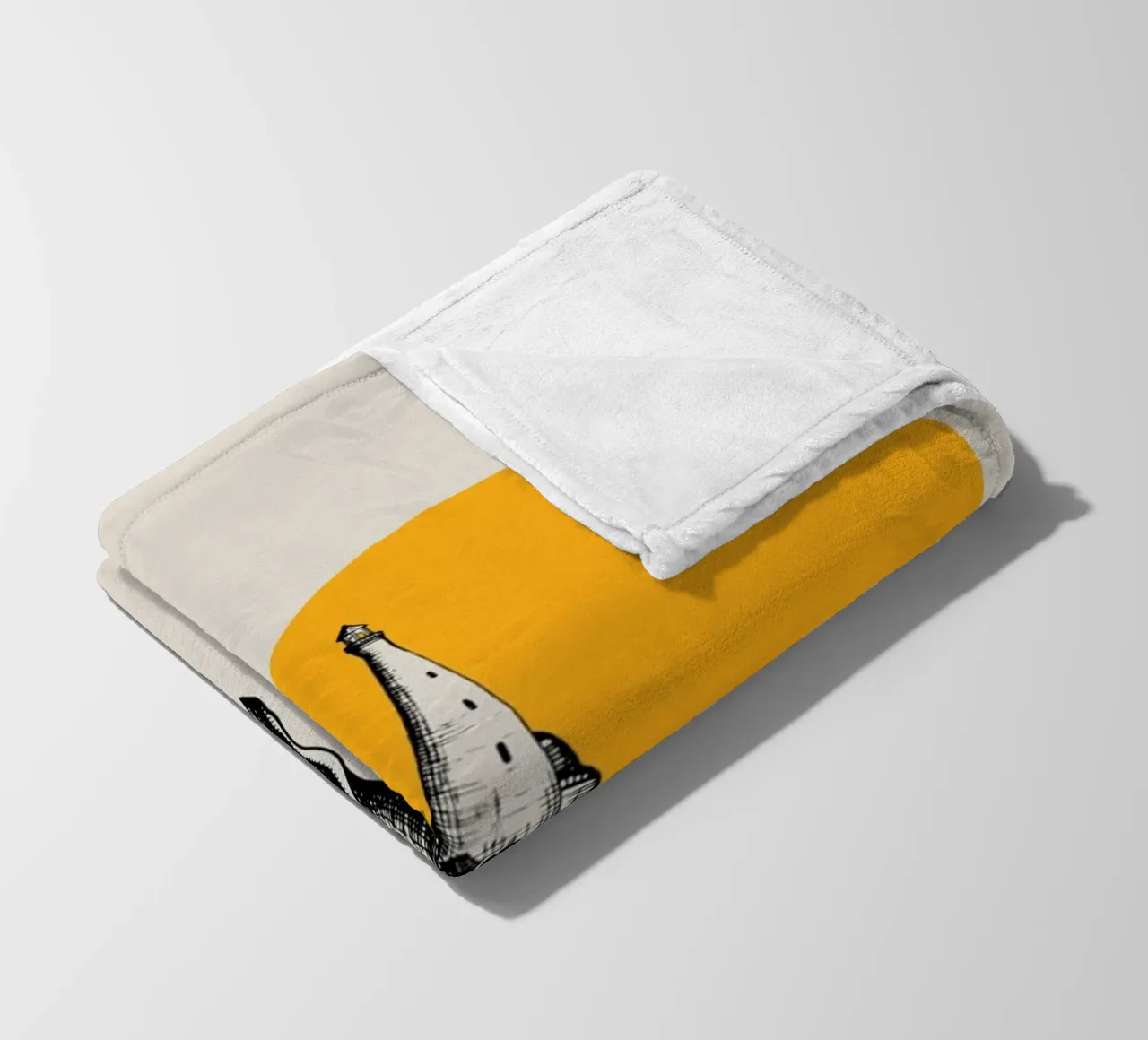 Vuurtoren fleecedeken van Urban Art Draw