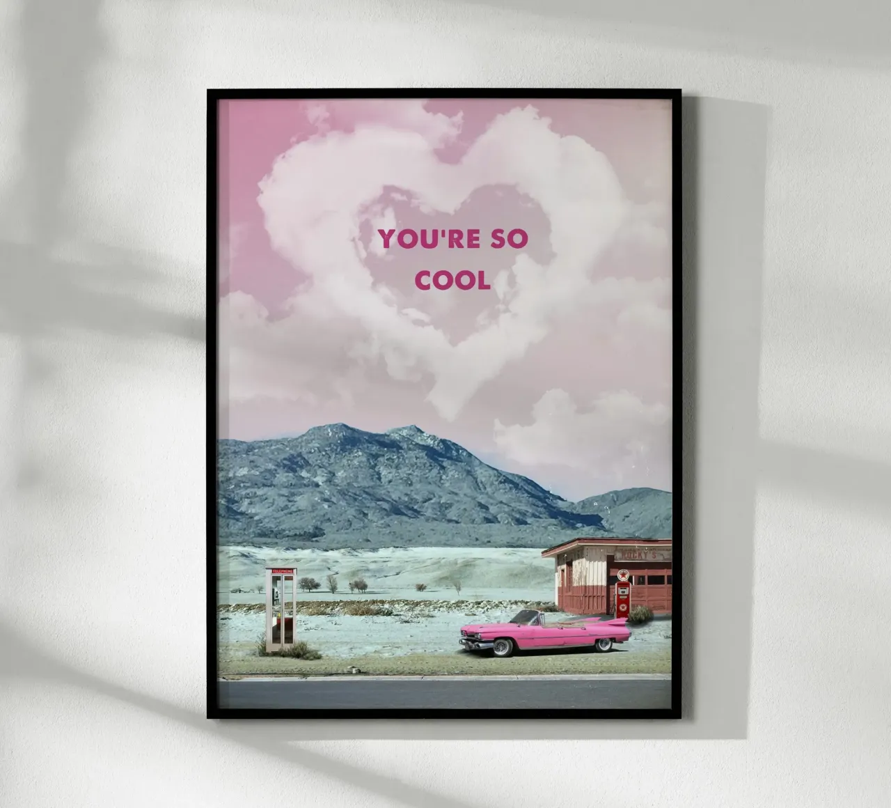 True romance poster with wooden frame by 2toastdesign