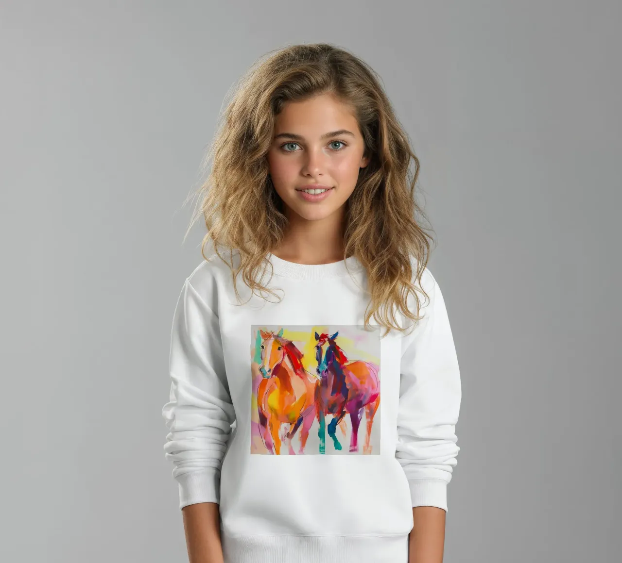 Horses kids sweatshirt by DaarbyN