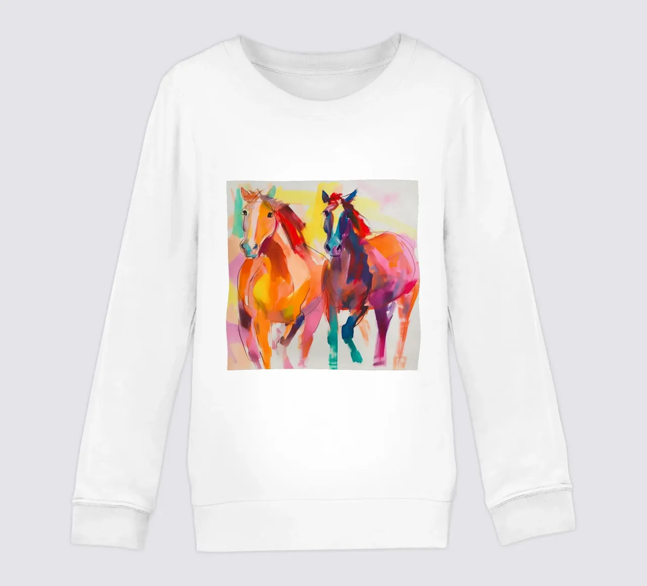 Horses kids sweatshirt by DaarbyN