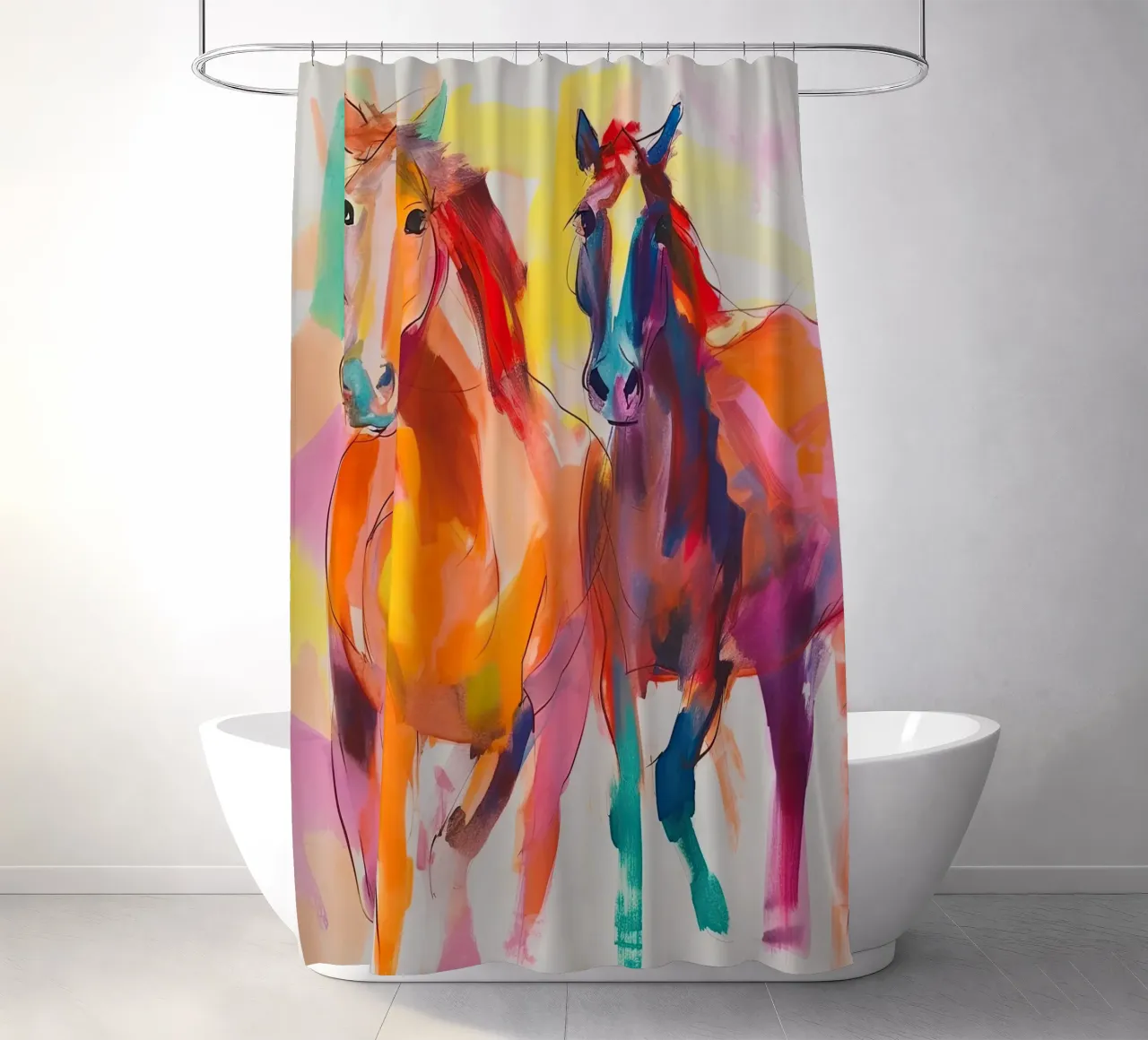 Horses shower curtain by DaarbyN