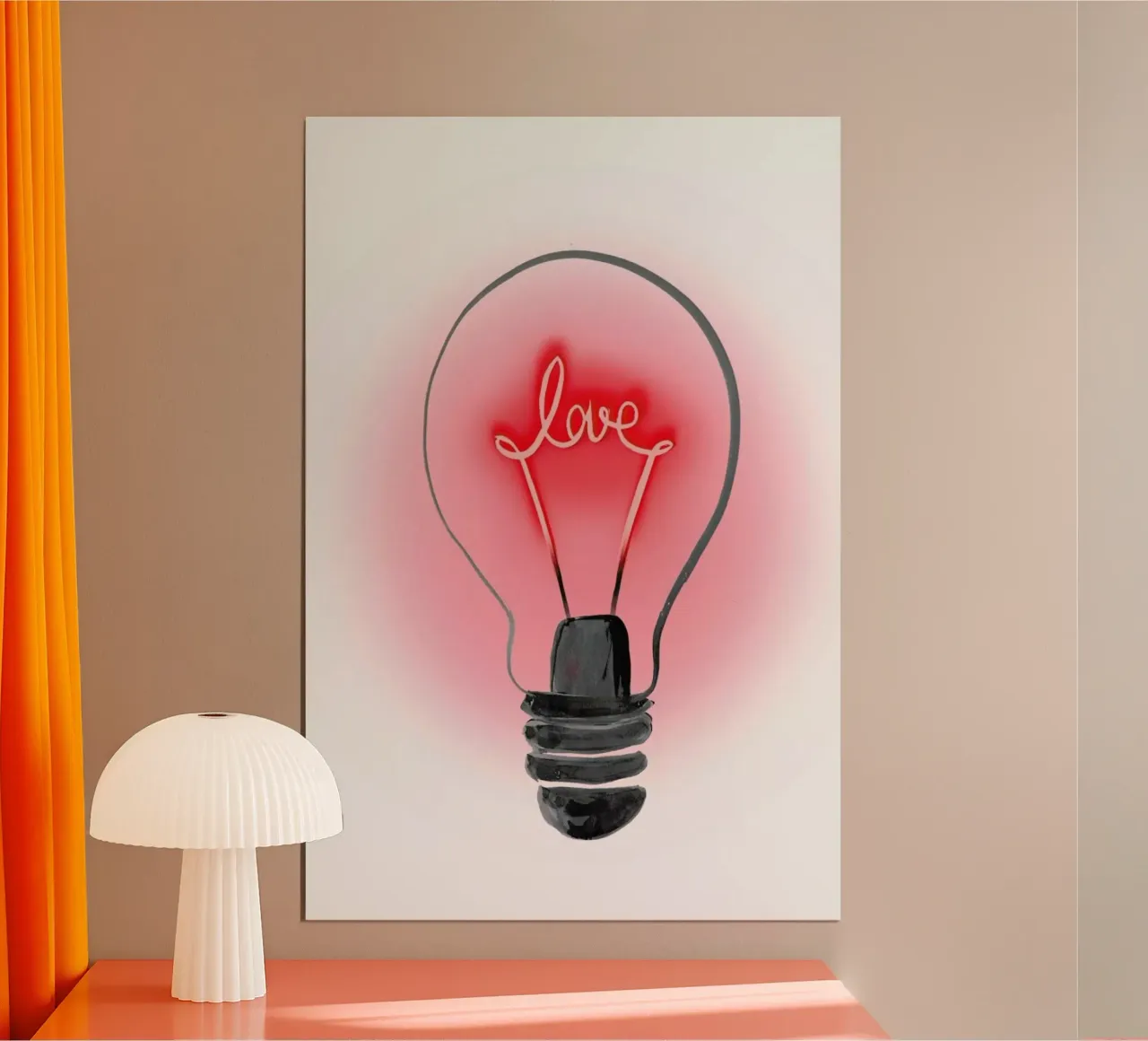 Love And Light poster with wooden frame by Rococco LA