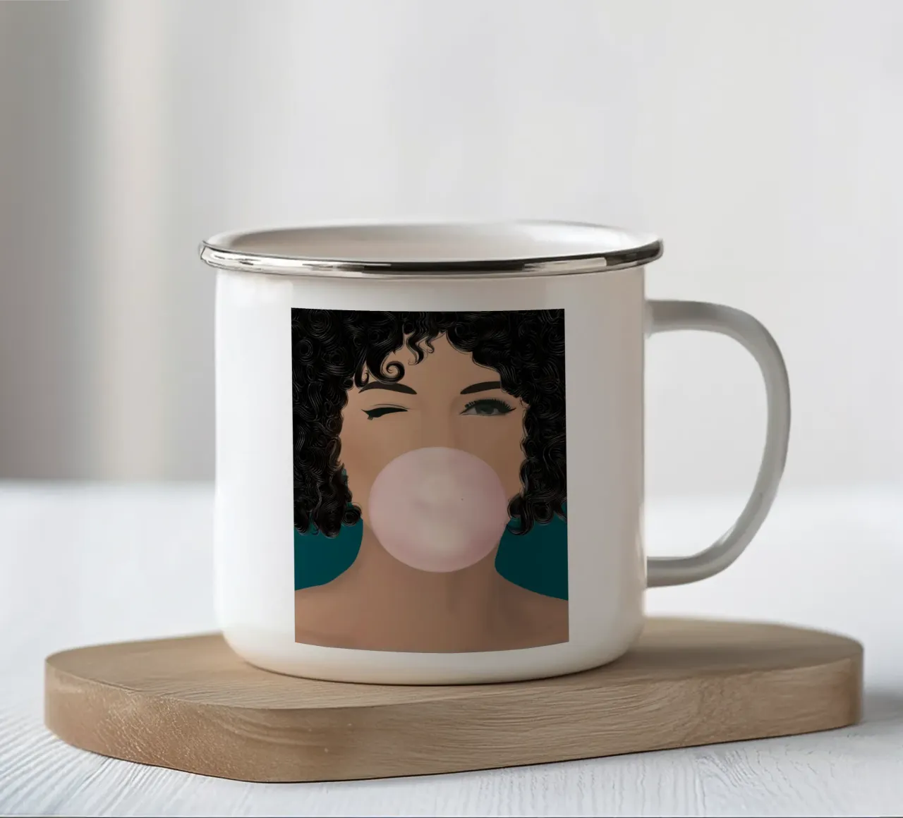 Buone vibrazioni tazza in smalto da Urban Art Draw