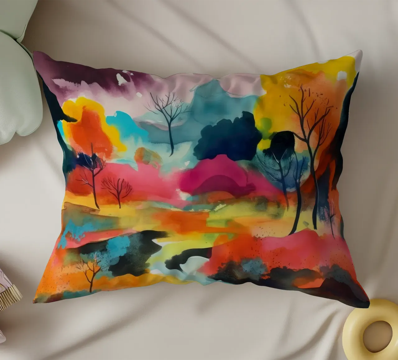 Il fiume dei colori cuscino da DaarbyN