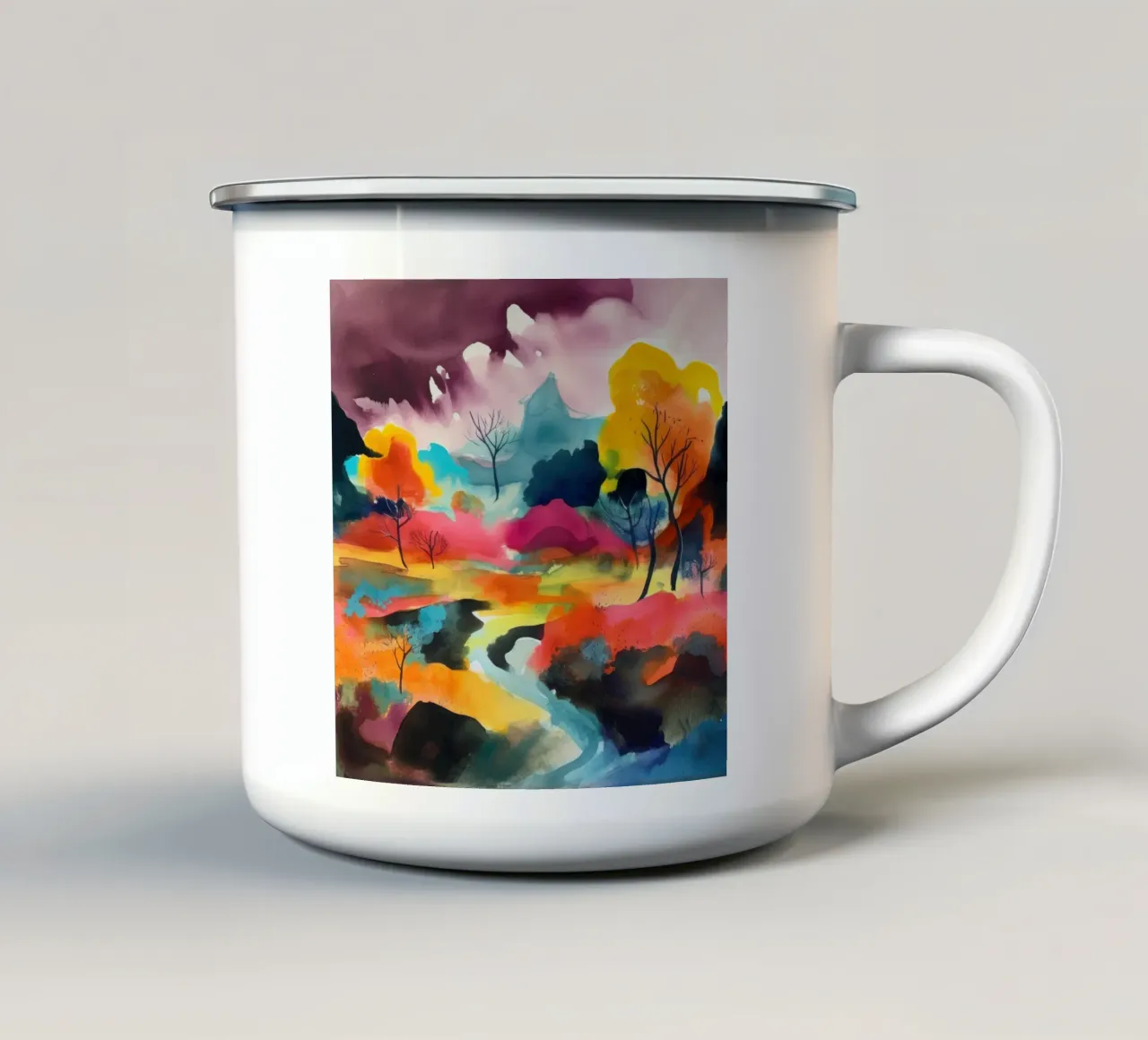 Il fiume dei colori tazza in smalto da DaarbyN