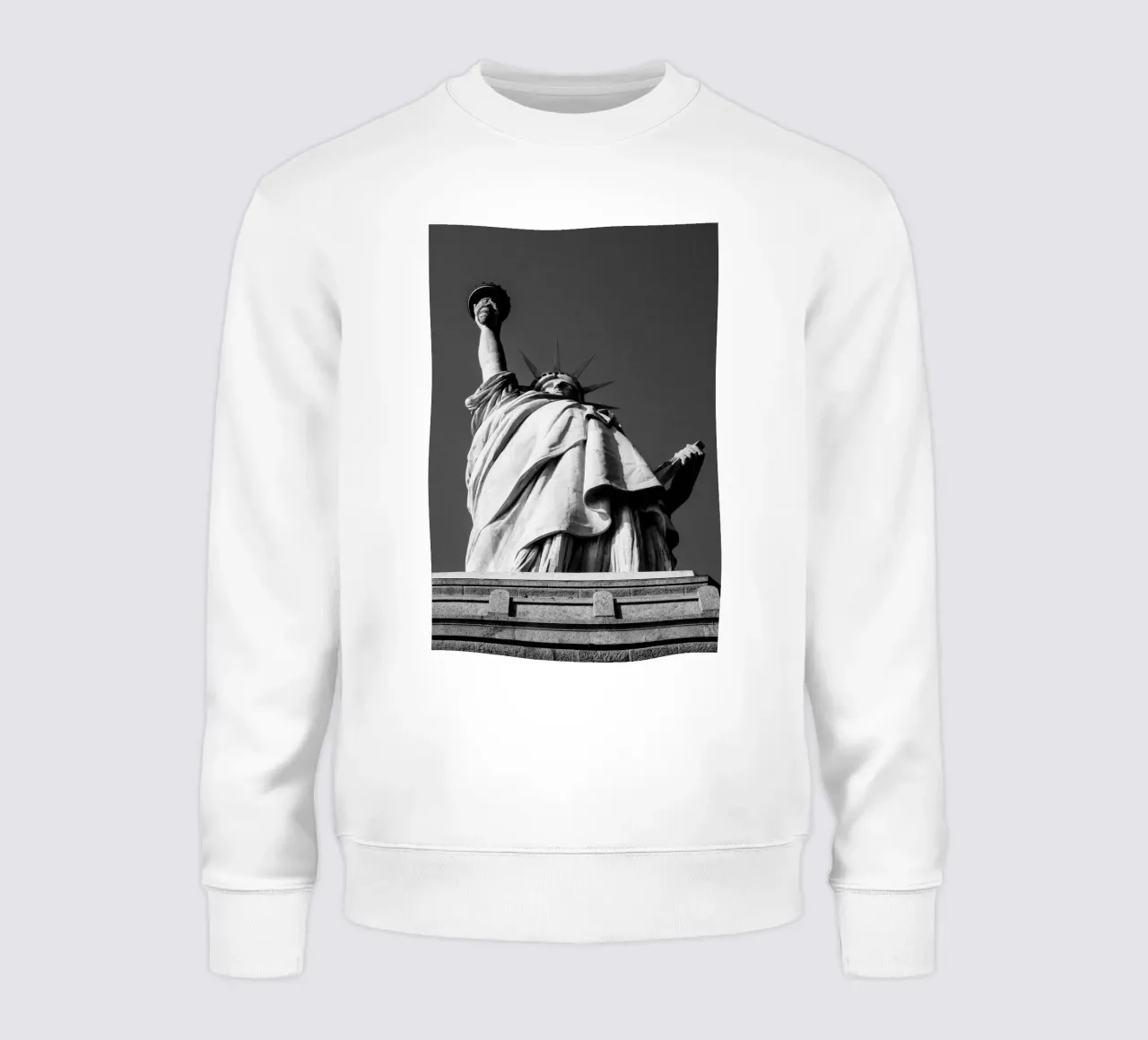 Statue of Liberty New York - Black and white photography NYC sweatshirt by Bold and Retro