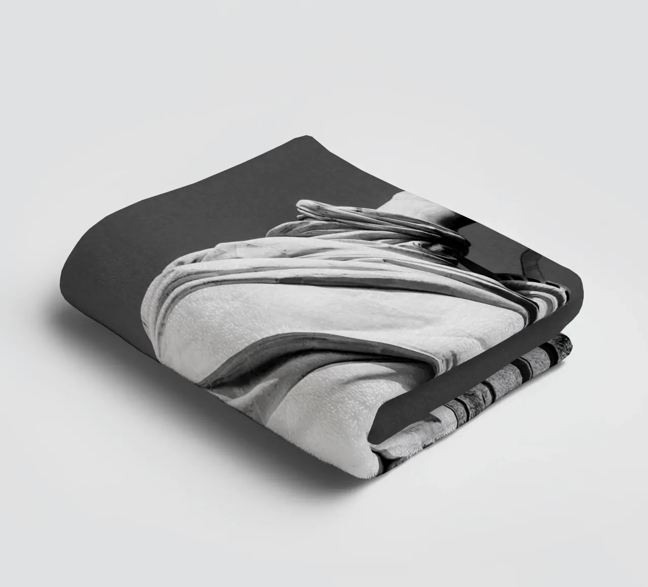 Statue of Liberty New York - Black and white photography NYC towel by Bold and Retro