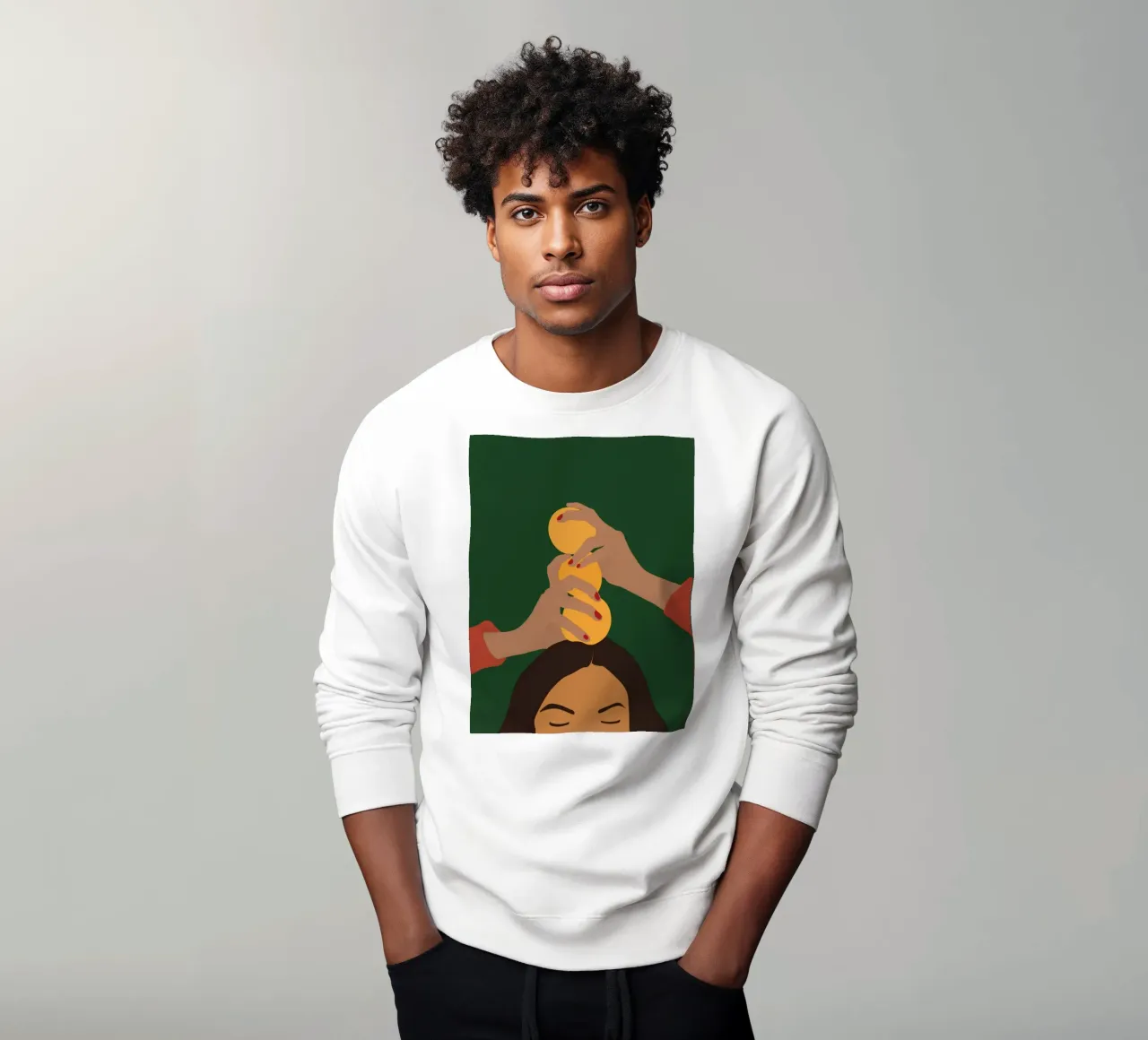 Lemon head sweatshirt by Urban Art Draw