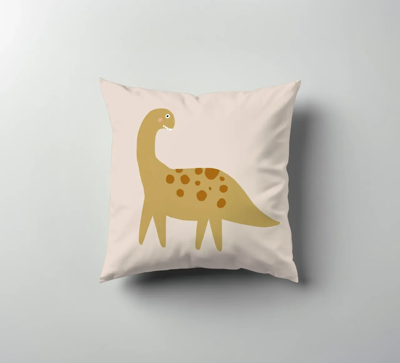 Dino yellow cuscino da AleksandraAnna