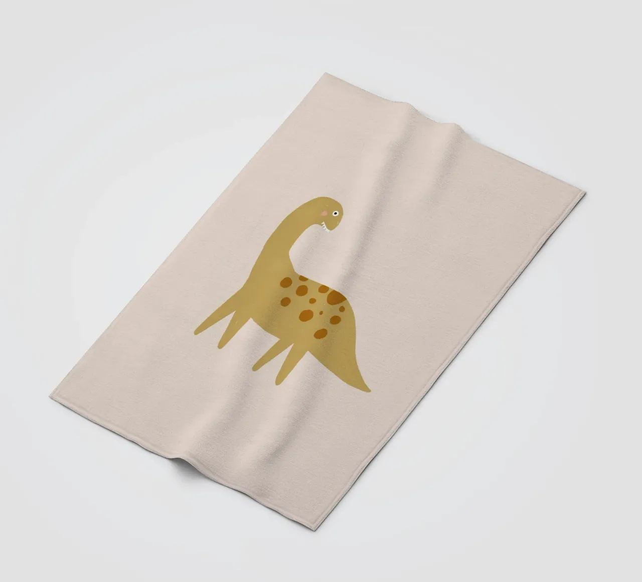 Dino yellow coperta in pile da AleksandraAnna