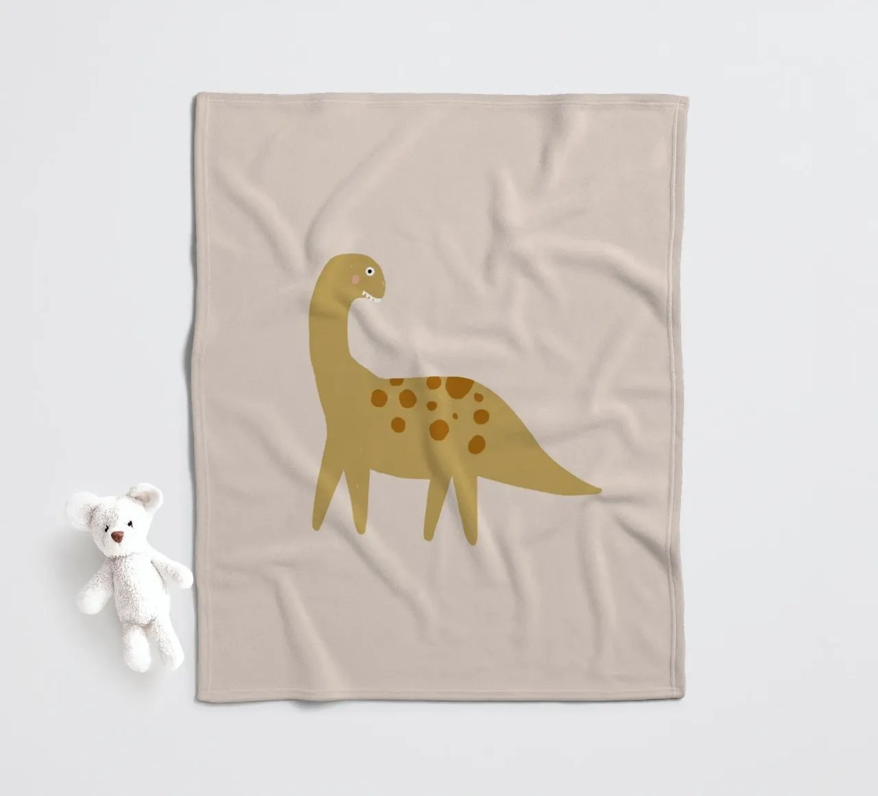 Dino yellow coperta in pile da AleksandraAnna