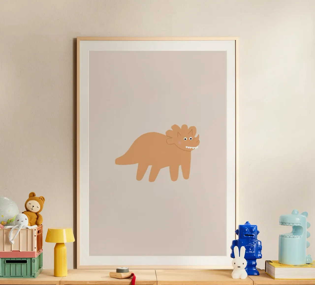 Dino orange carta hahnemühle da AleksandraAnna