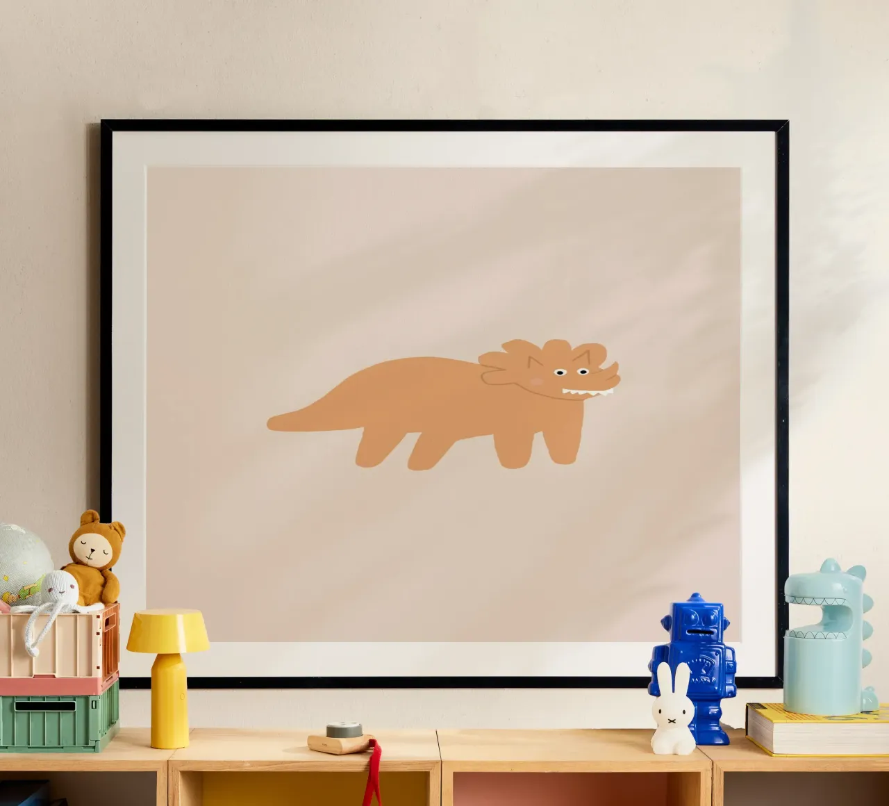 Dino orange carta hahnemühle da AleksandraAnna