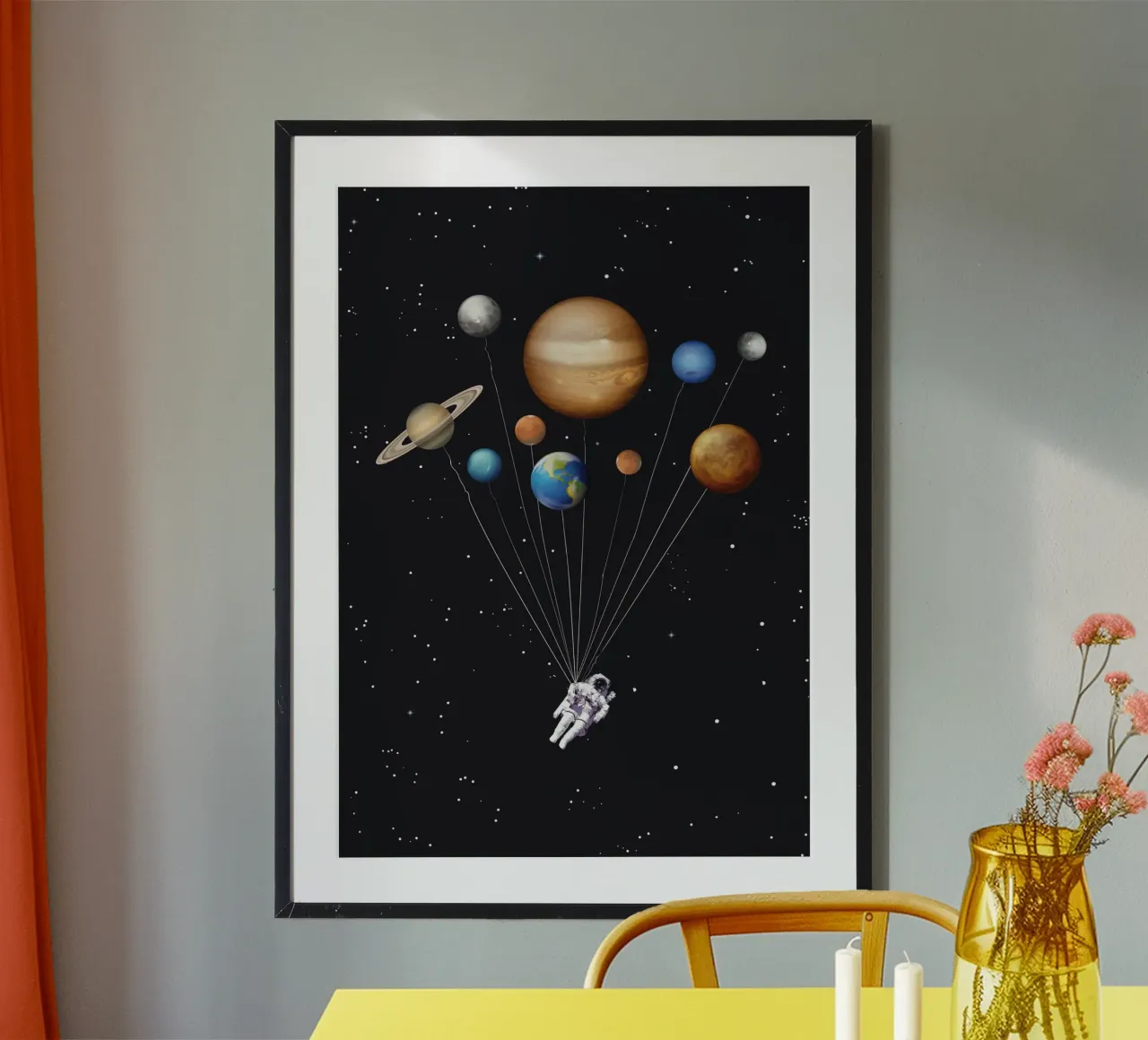 Space traveler poster with plastic frame by 2toastdesign