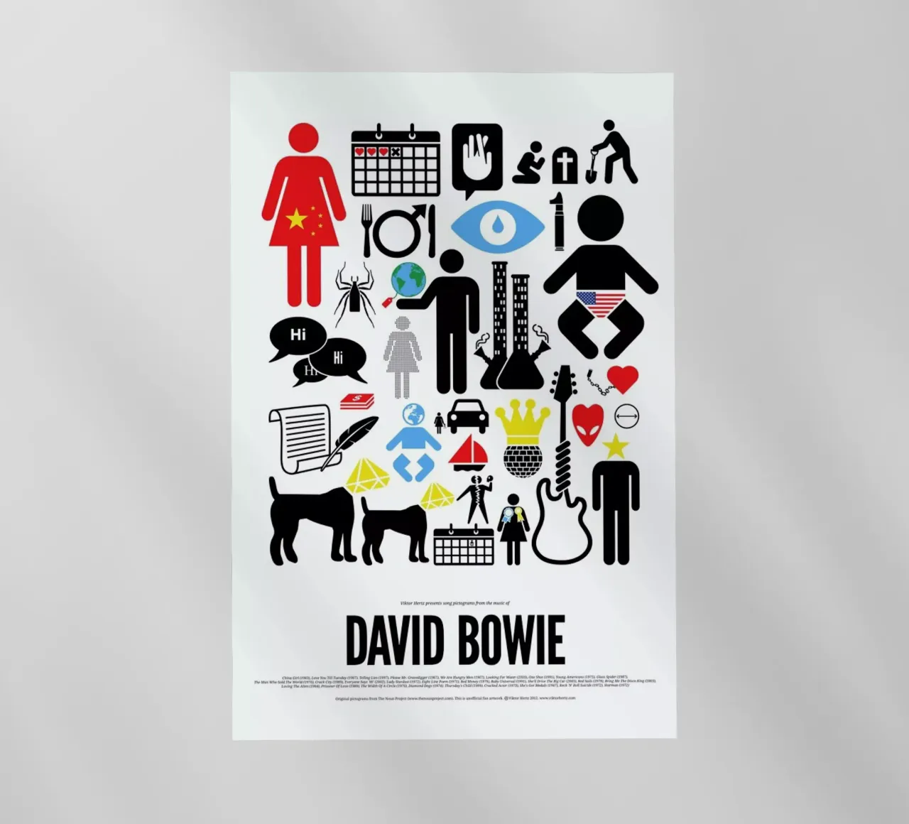 David Bowie pellicola backlit da Viktor Hertz