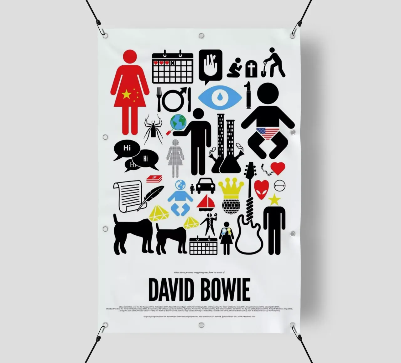 David Bowie telo in pvc da Viktor Hertz