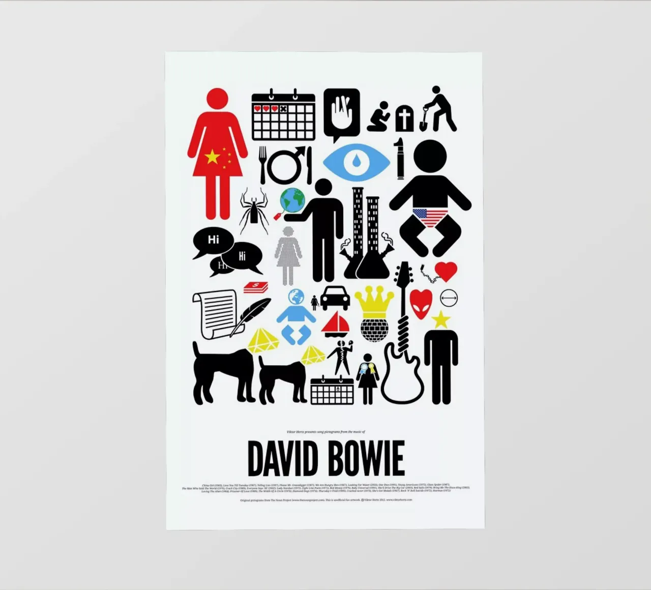 David Bowie telo in pvc da Viktor Hertz