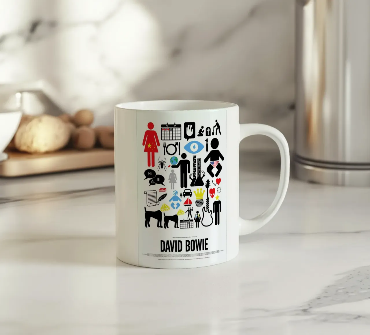 David Bowie tazza in ceramica da Viktor Hertz