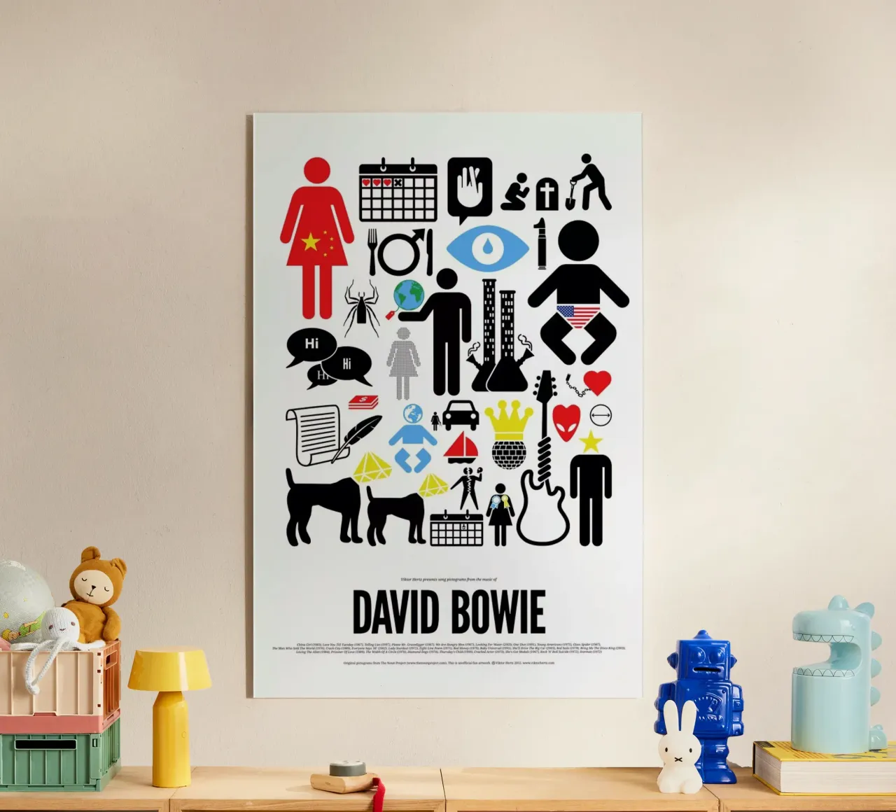 David Bowie plexiglass da Viktor Hertz