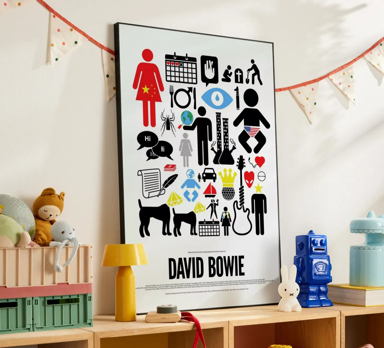 David Bowie alluminio dibond da Viktor Hertz