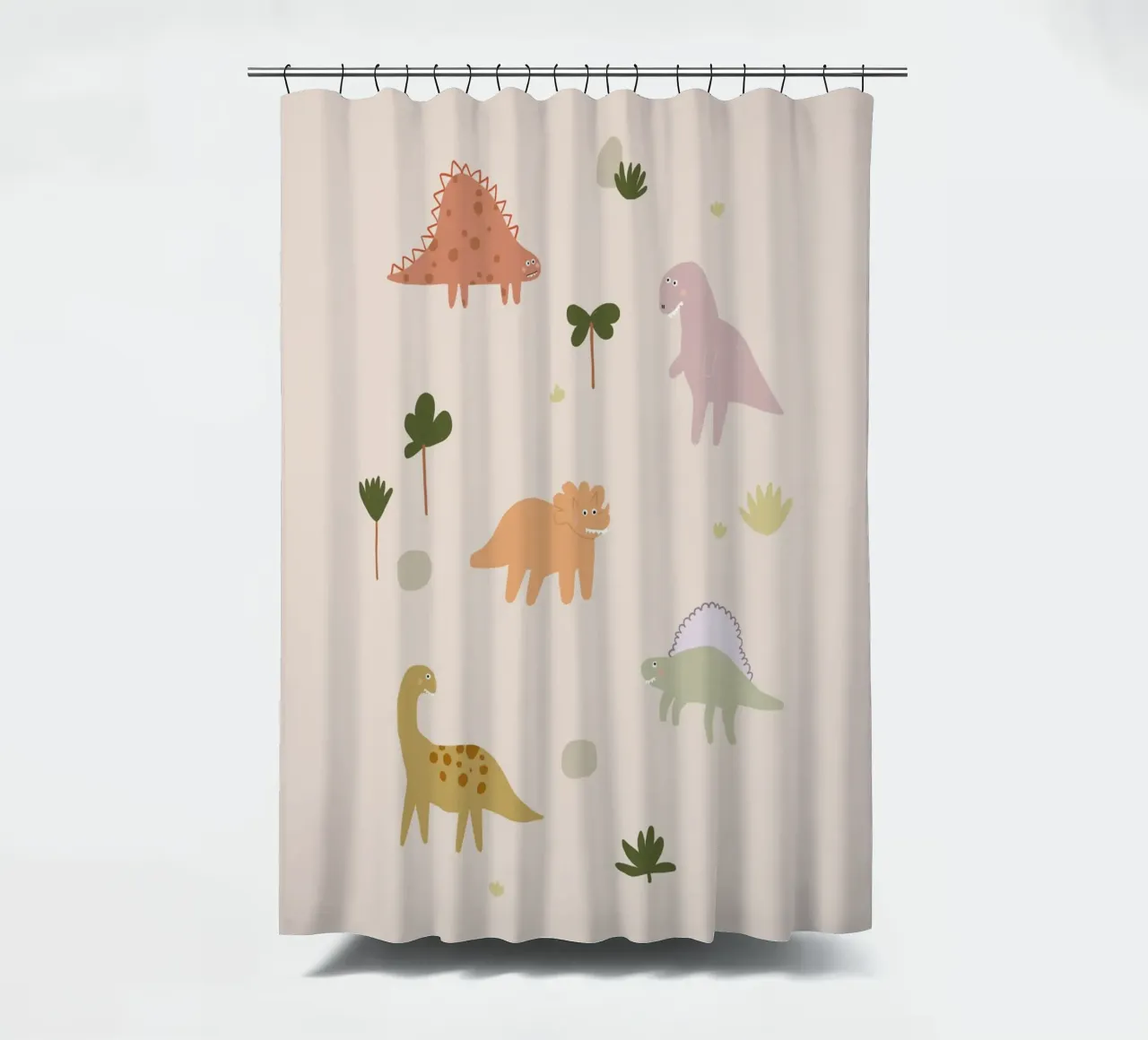Dinos shower curtain by AleksandraAnna