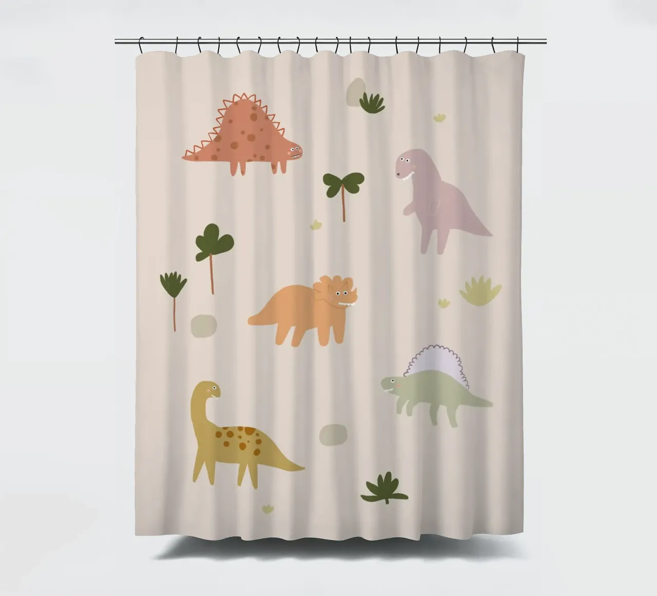 Dinos shower curtain by AleksandraAnna