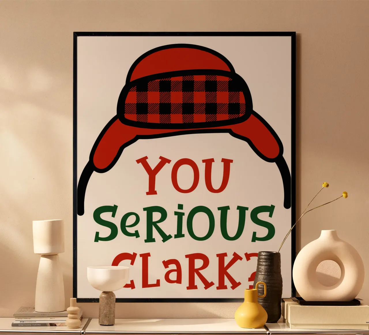 Tu es sérieux Clark ? poster avec cadre en plastique de onefeelshop