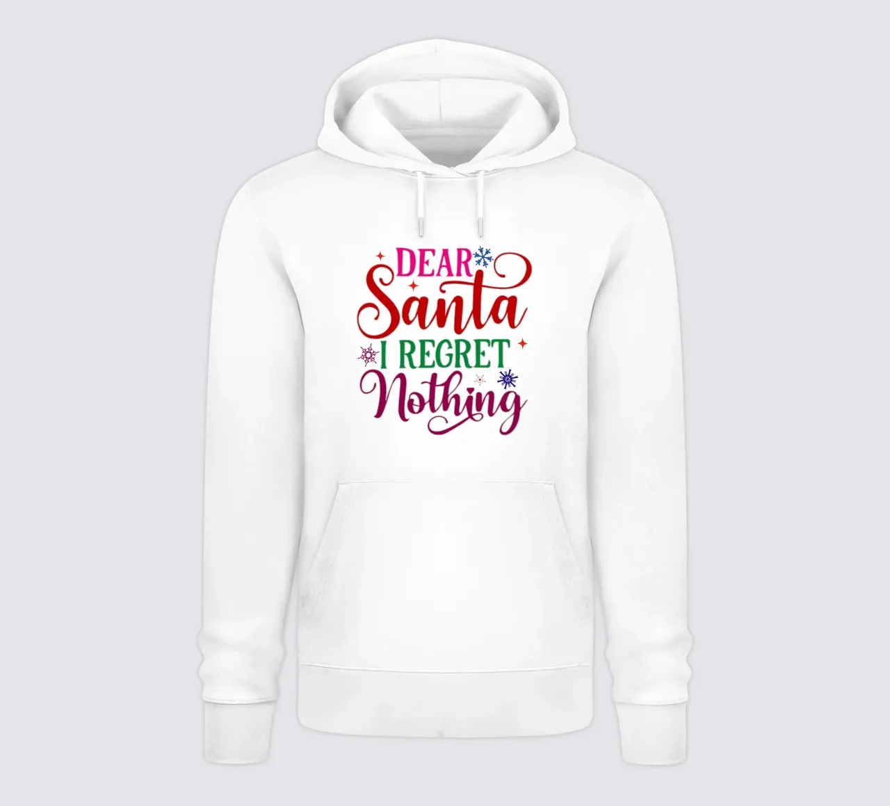 Caro Babbo Natale, non mi pento di nulla felpa con cappuccio da onefeelshop