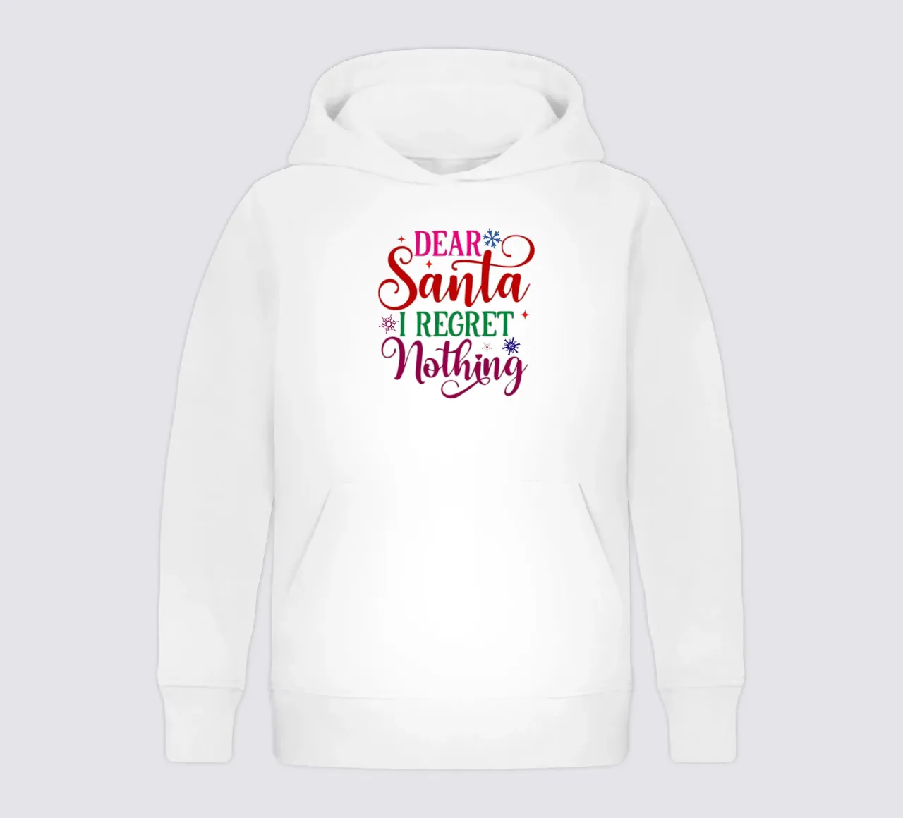Caro Babbo Natale, non mi pento di nulla felpa bambino con cappuccio da onefeelshop