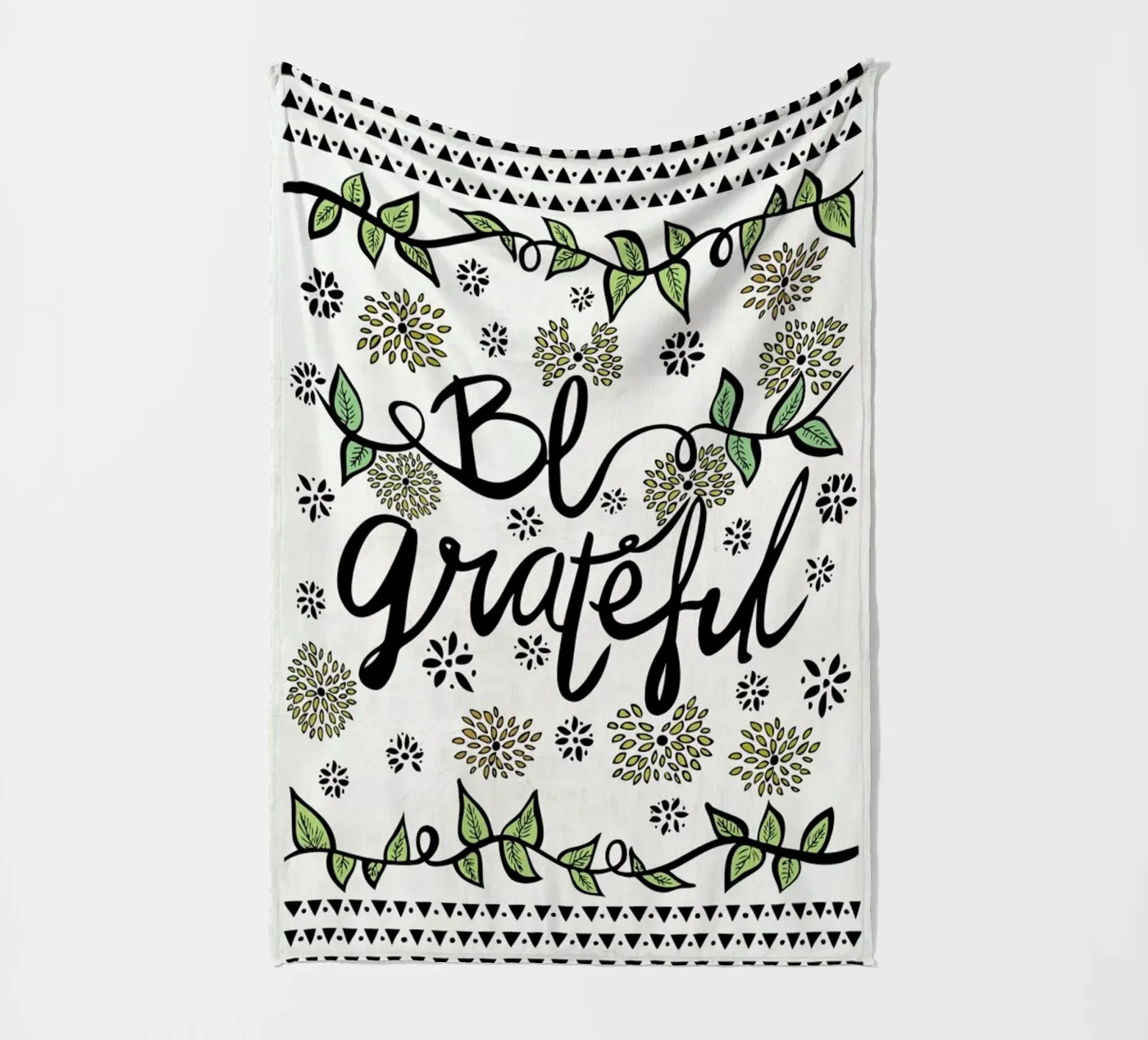Be Grateful Fleecedecke von Pom Graphic Design