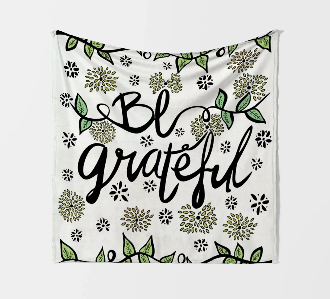 Be Grateful Fleecedecke von Pom Graphic Design