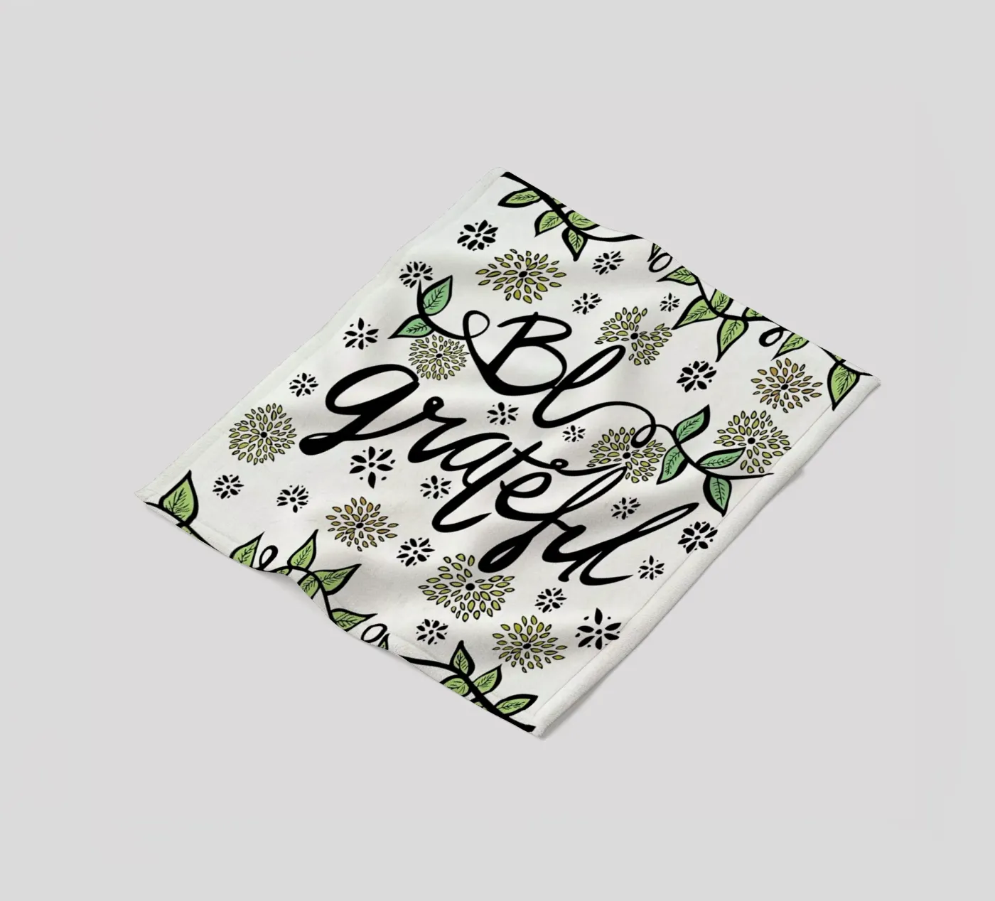 Be Grateful Fleecedecke von Pom Graphic Design