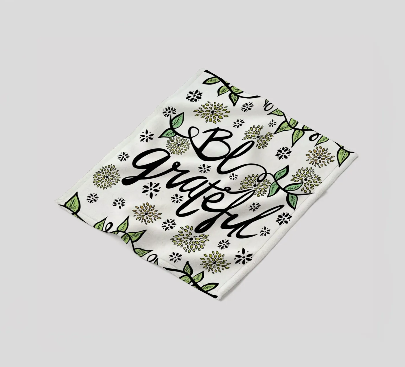 Be Grateful fleece blanket by Pom Graphic Design