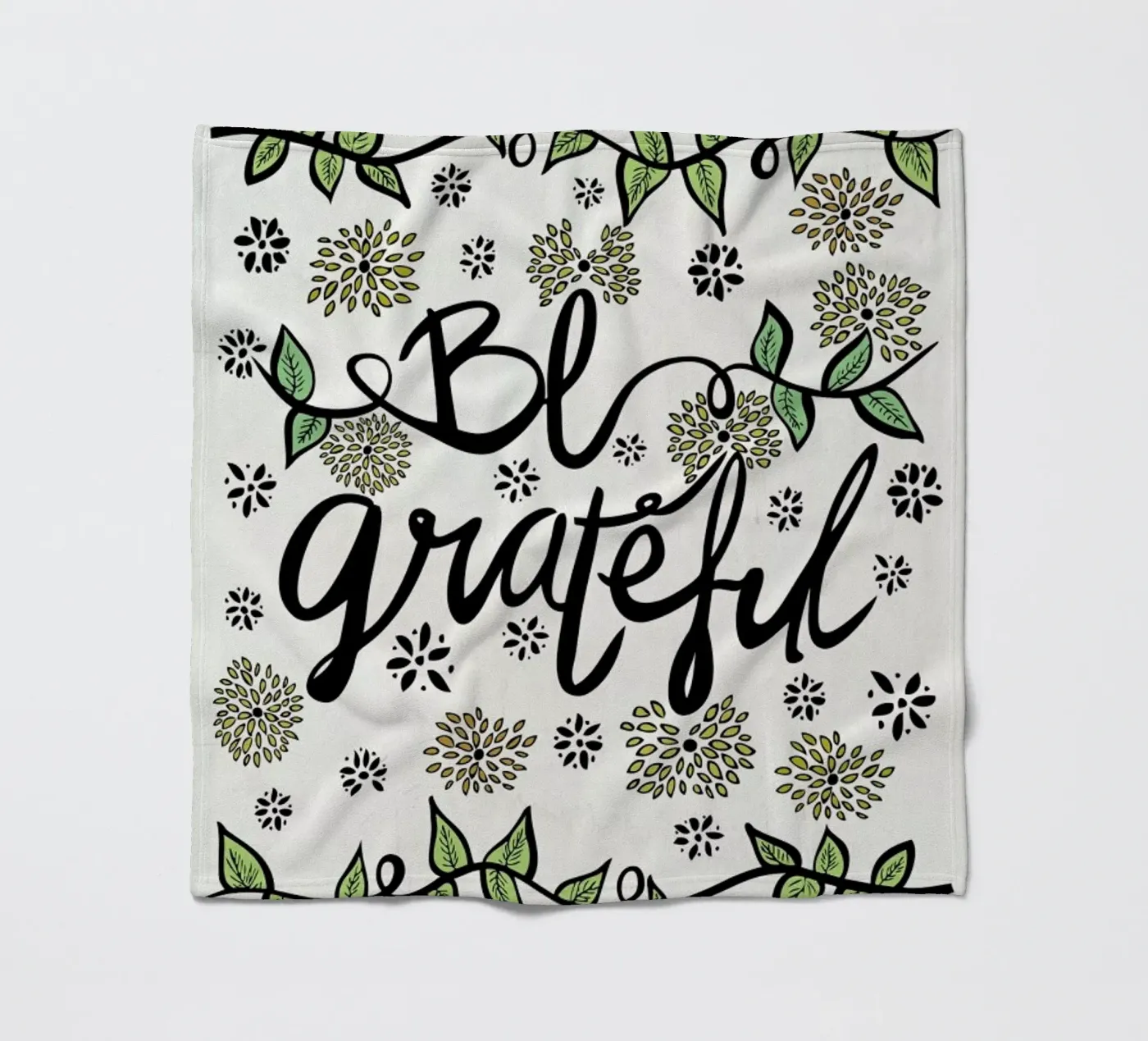 Be Grateful fleece blanket by Pom Graphic Design