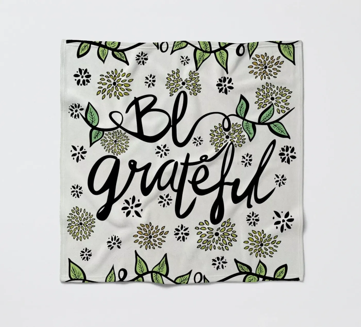 Be Grateful Fleecedecke von Pom Graphic Design