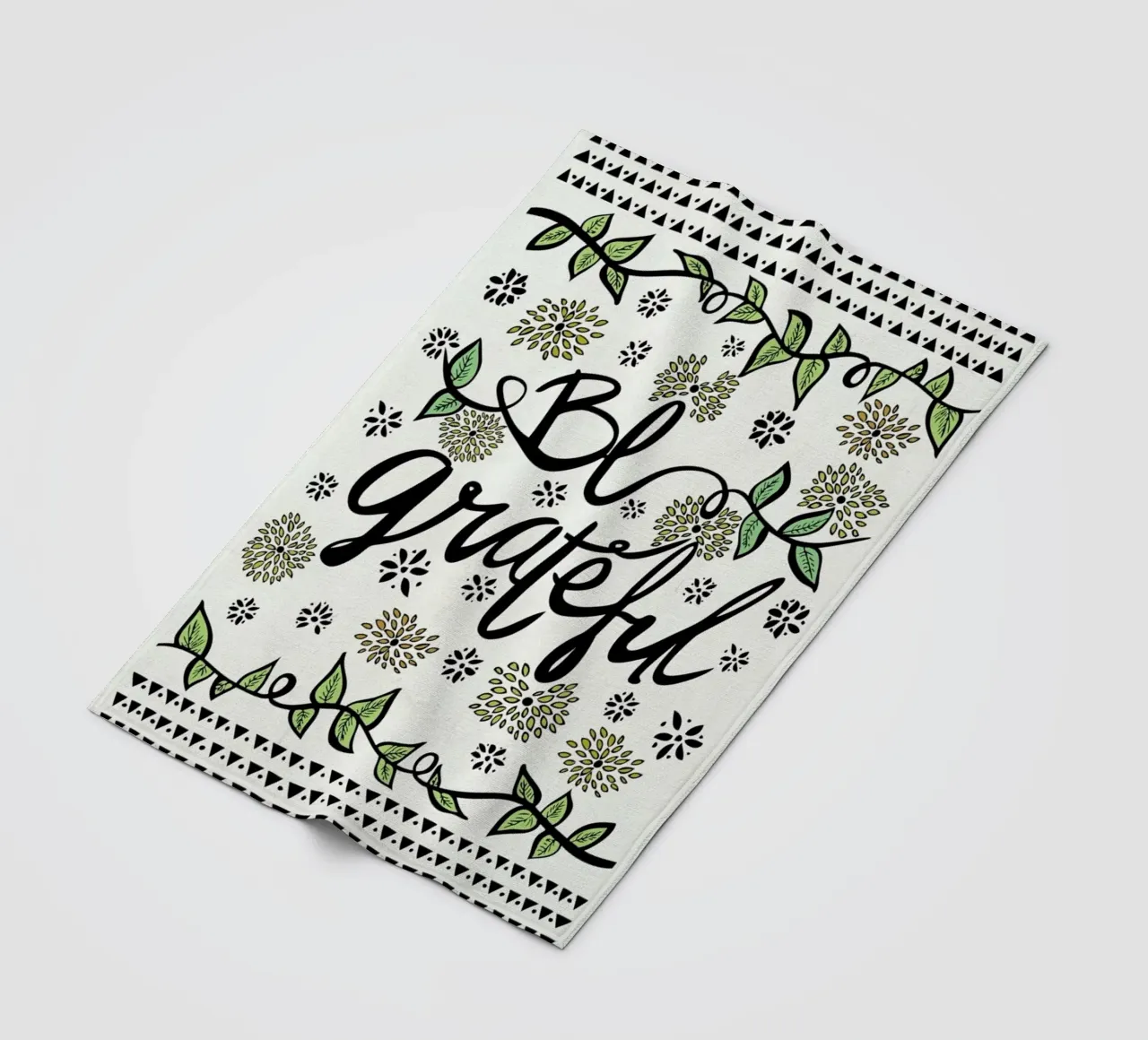 Be Grateful coperta in pile da Pom Graphic Design