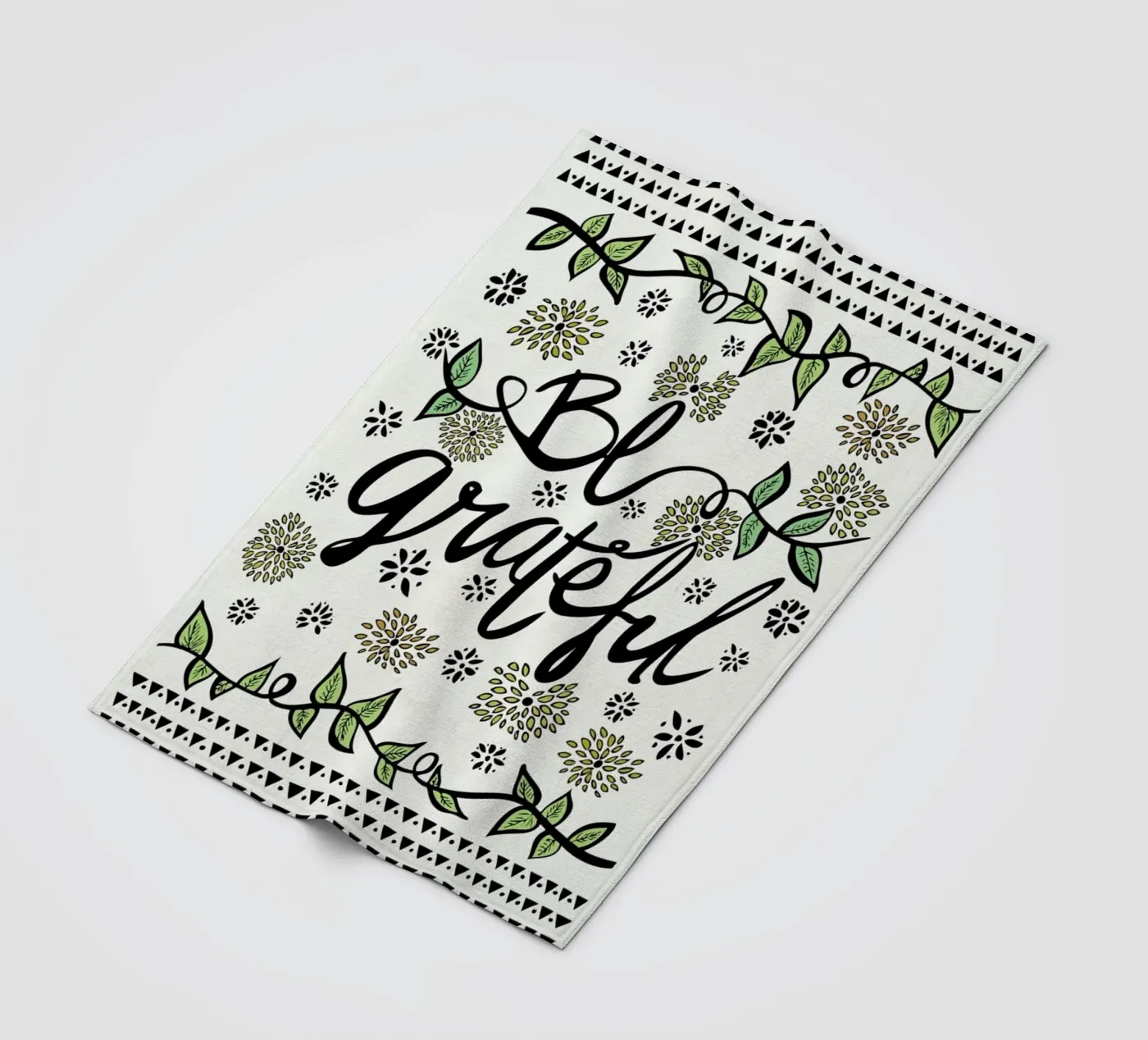 Be Grateful Fleecedecke von Pom Graphic Design