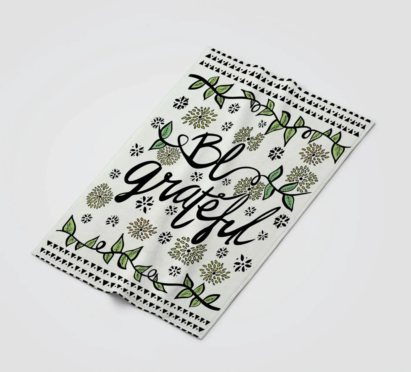Be Grateful fleece blanket by Pom Graphic Design