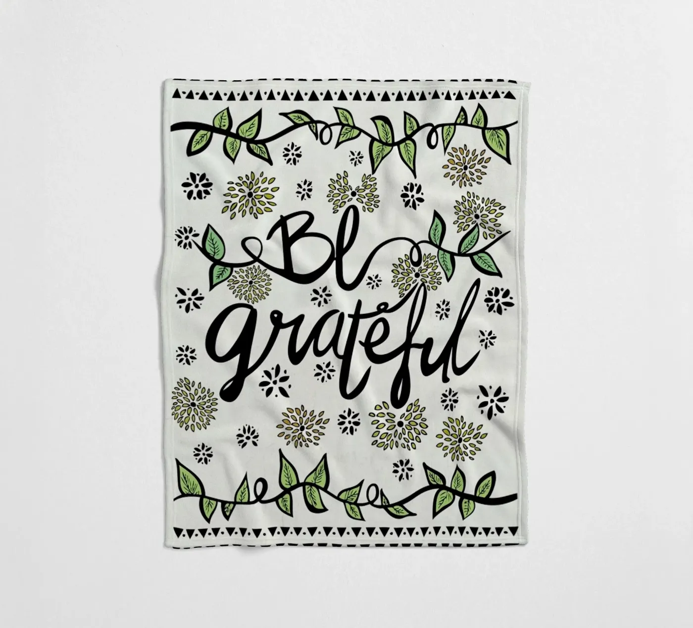 Be Grateful Fleecedecke von Pom Graphic Design